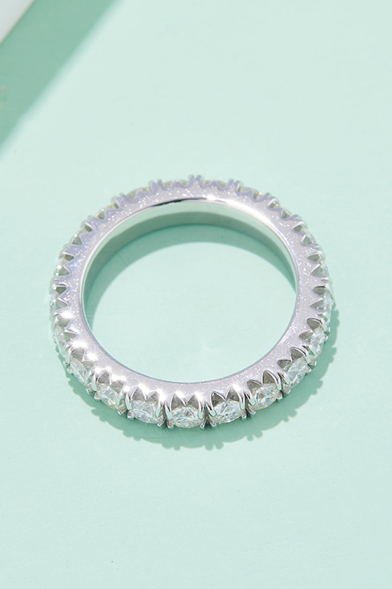Adored 2.3 Carat Moissanite 925 Sterling Silver Eternity Ring - Maple Row Boutique 