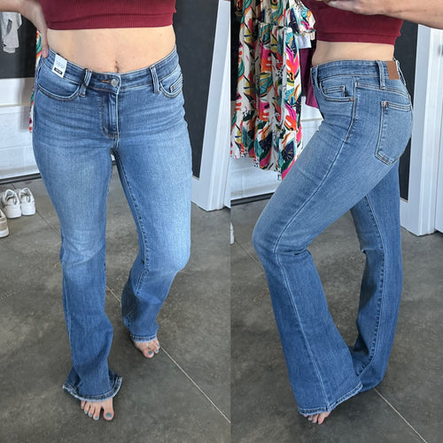 Genevieve Mid Rise Vintage Bootcut Jeans - Maple Row Boutique 
