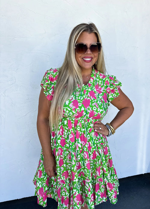 PREORDER: Luciana Floral Dress - Maple Row Boutique 