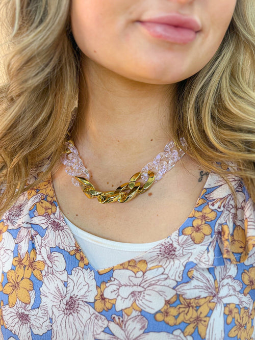 Ava Chain Linked Necklace - Maple Row Boutique 