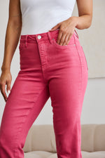 RFM Full Size Tummy Control High Waist Raw Hem Jeans - Maple Row Boutique 