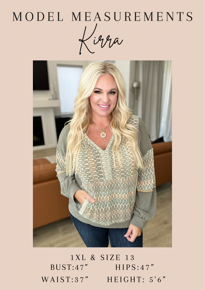 Big Sky Country Waffle Knit Top In Sage - Maple Row Boutique 