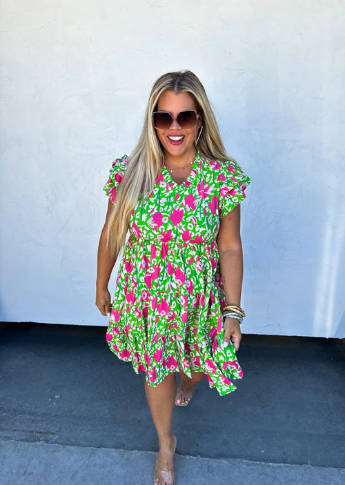 PREORDER: Luciana Floral Dress - Maple Row Boutique 