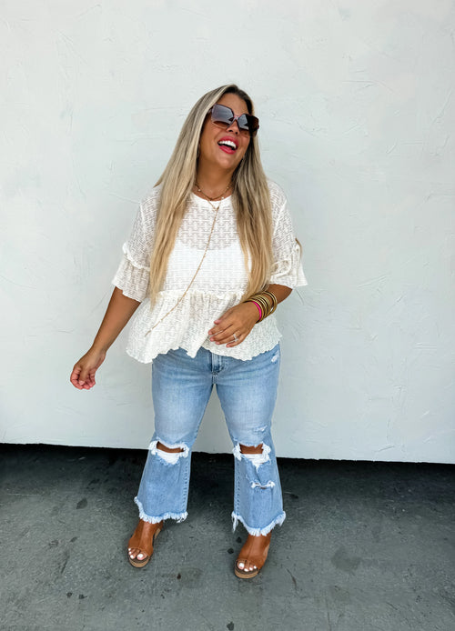 PREORDER: Maggie Lace Top in Three Colors - Maple Row Boutique 