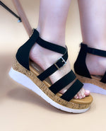 Jackie Sandal in Black - Maple Row Boutique 