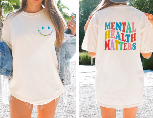 PREORDER: Mental Health Matters Graphic Tee - Maple Row Boutique 