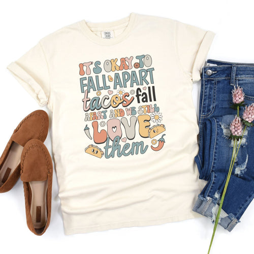 PREORDER: Tacos Fall Apart Graphic Tee - Maple Row Boutique 