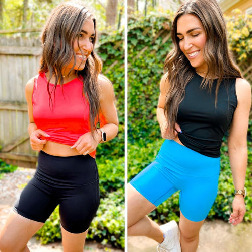 PREORDER: The Sasha Suck and Tuck Shorts in Two Colors - Maple Row Boutique 