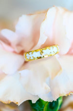 Carolina Hand Crafted White Pattern Ring - Maple Row Boutique 