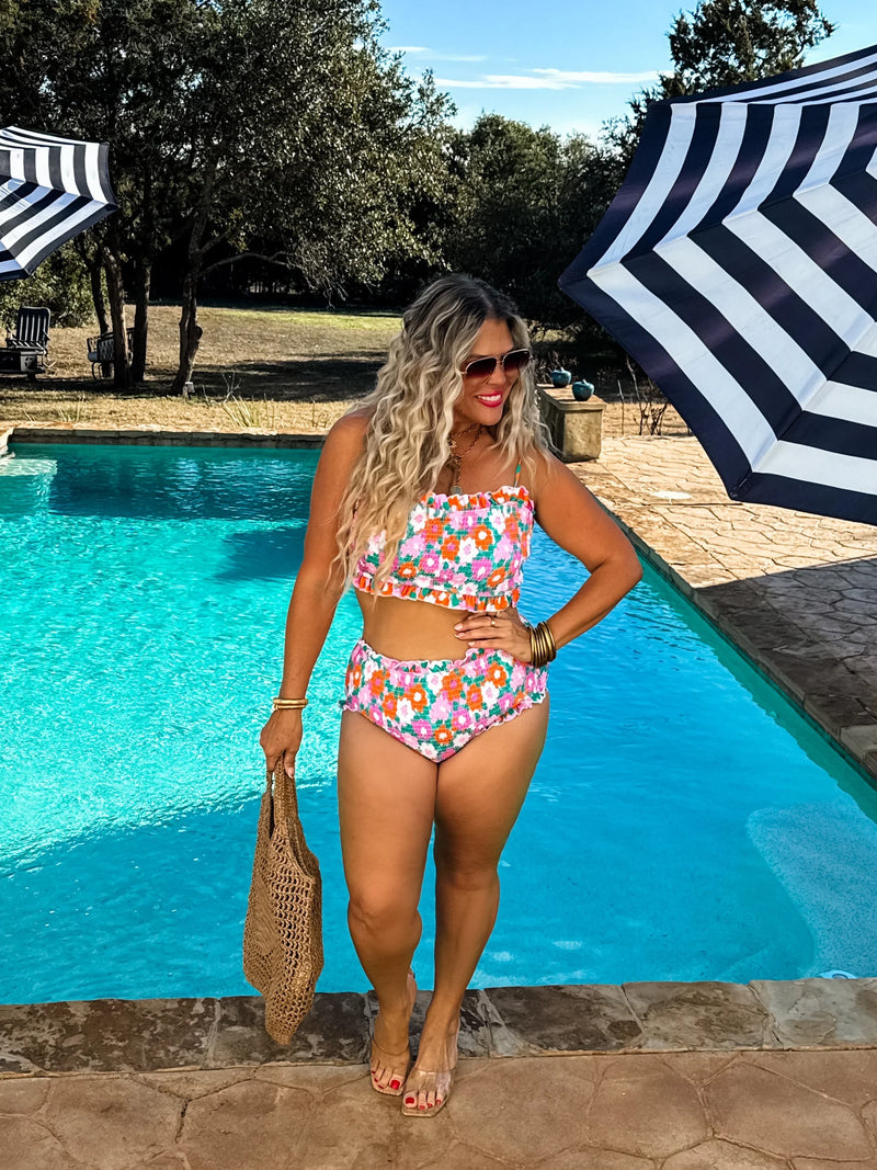 PREORDER: Amalfi Blooms Swim Set - Maple Row Boutique