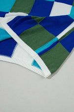 Color Block Round Neck Cap Sleeve Knit Top - Maple Row Boutique 