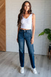 Muriel Mid Rise Control Top Classic Straight Jeans - Maple Row Boutique 