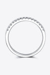 Moissanite Platinum-Plated Half-Eternity Ring - Maple Row Boutique 