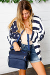 Navy Blue Insulated Cooler Box - Maple Row Boutique 