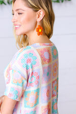 Creamsicle Handwoven Straw Flower Dangle Earrings - Maple Row Boutique 