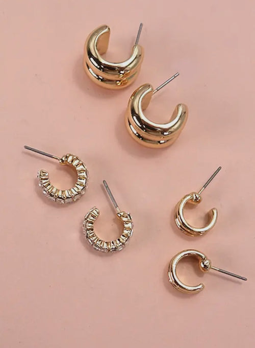 Saturday Steal Baguette Earring Set