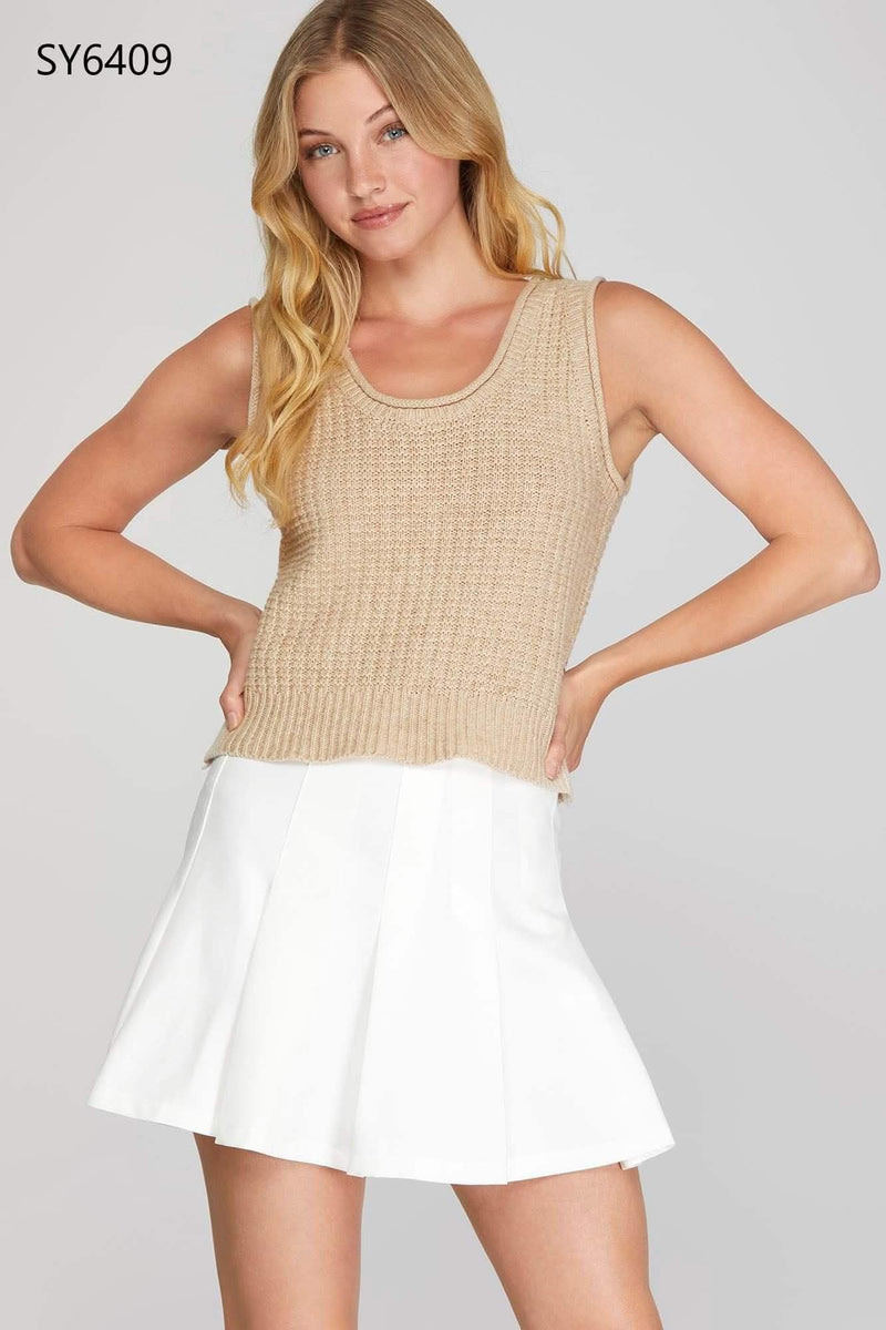 Works For Me Sweater Knit Tank - Maple Row Boutique
