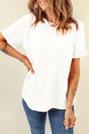 Round Neck Short Sleeve T-Shirt - Maple Row Boutique 