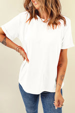 Round Neck Short Sleeve T-Shirt - Maple Row Boutique 