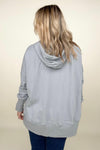 Batwing Sleeve Buttoned Hoodie with Pockets - Maple Row Boutique 