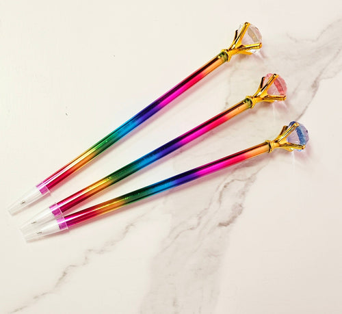 Rainbow Pens w/ Diamond - Maple Row Boutique 