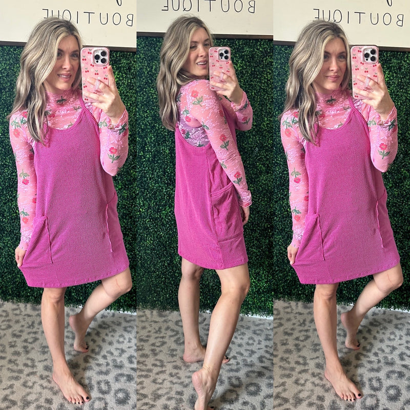 Corded Dress with Pockets - Maple Row Boutique