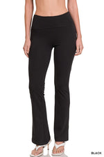 SP-227 Black Yoga Flares - Maple Row Boutique 