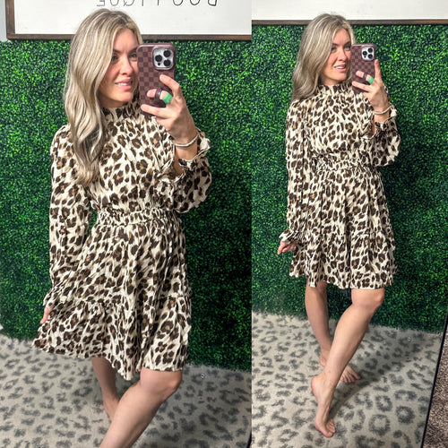 Roaring Good Time Leopard Dress - Maple Row Boutique