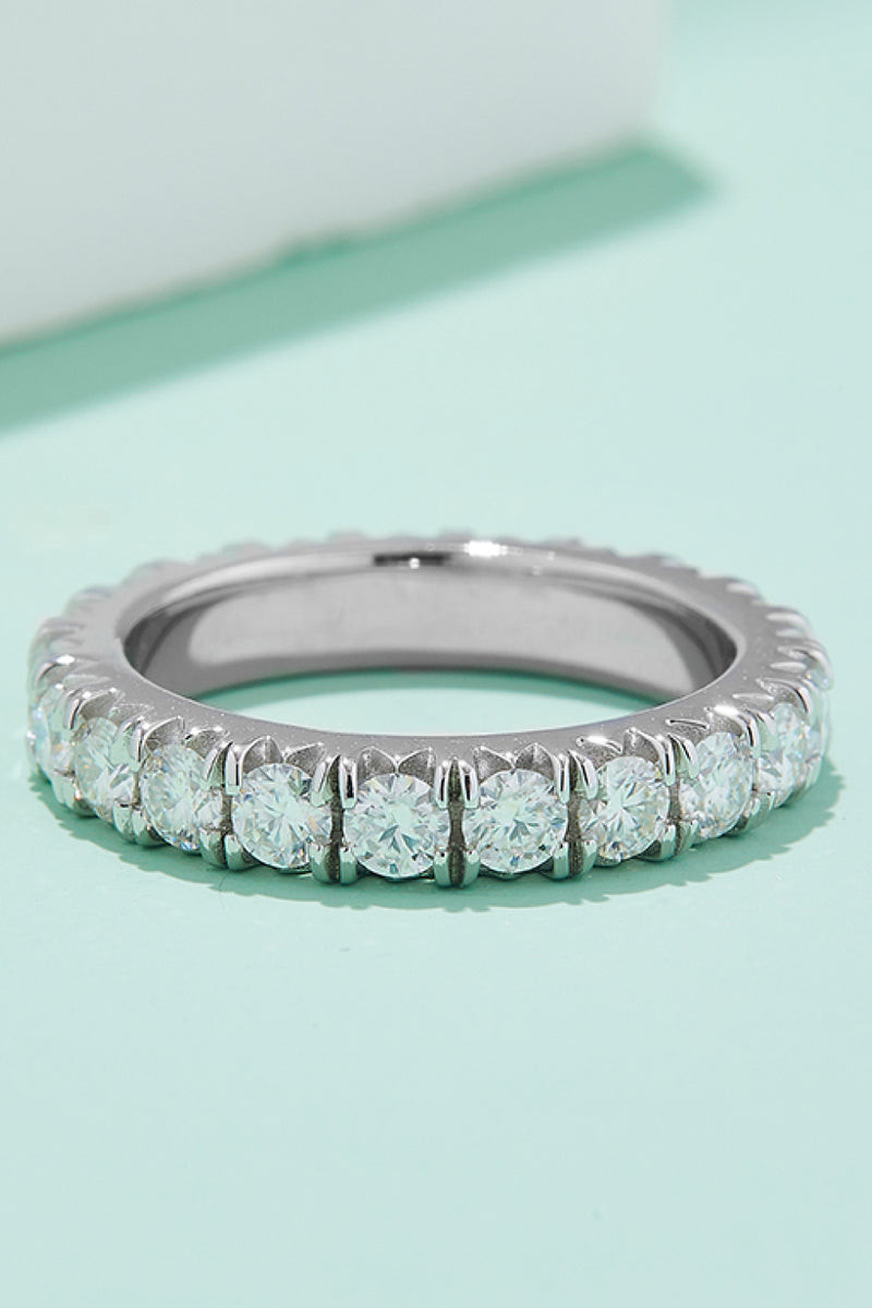 Adored 2.3 Carat Moissanite 925 Sterling Silver Eternity Ring - Maple Row Boutique 