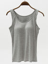 Full Size Wide Strap Modal Tank with Bra - Maple Row Boutique 
