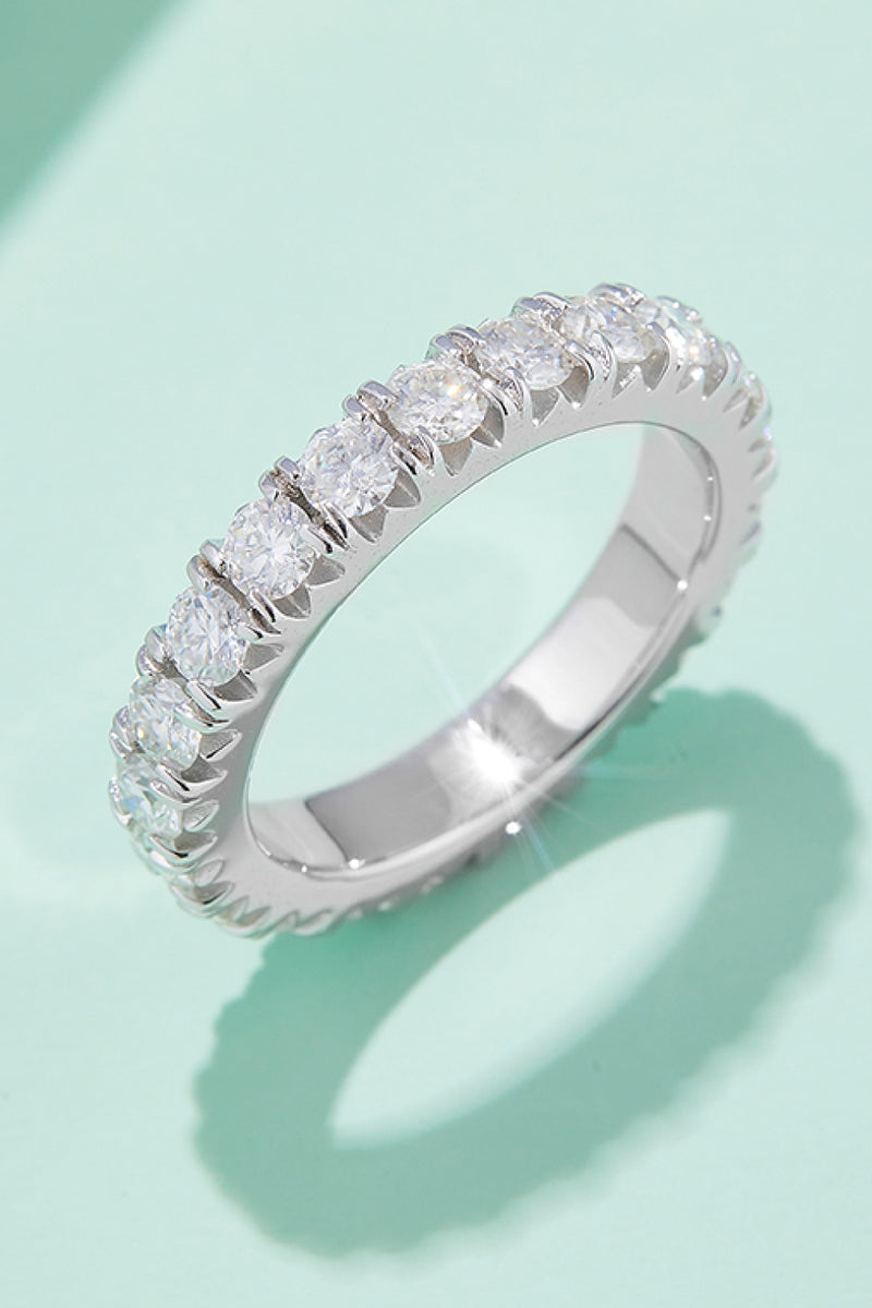 Adored 2.3 Carat Moissanite 925 Sterling Silver Eternity Ring - Maple Row Boutique 