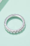 Adored 2.3 Carat Moissanite 925 Sterling Silver Eternity Ring - Maple Row Boutique 