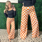 Orange Checkered Pants