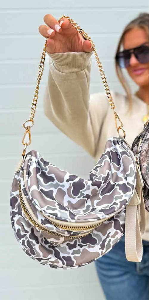 PREORDER Vintage Camo Bum Bag - Maple Row Boutique