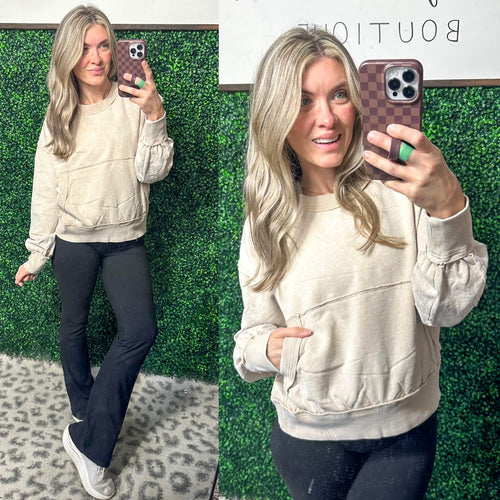 Oatmeal Crewneck - Maple Row Boutique