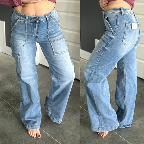 Risen Cargo Jeans - Maple Row Boutique 