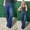 Judy Blue Wide Leg Dark Wash Trouser Jeans