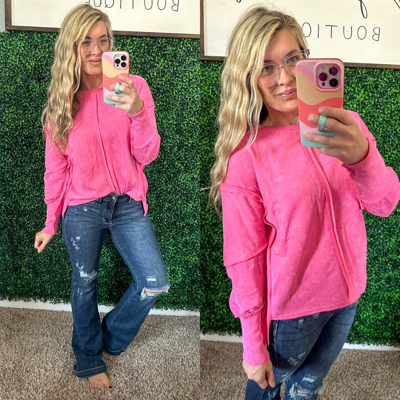 Patch Things Up Patchwork Long Sleeve Sweatshirt - Maple Row Boutique 