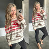 Knit Reindeer Sweater In Ivory - Maple Row Boutique 