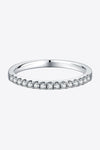 Moissanite Platinum-Plated Half-Eternity Ring - Maple Row Boutique 