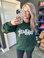 Greenbrier Puff Glitter Sweatshirt - Maple Row Boutique 