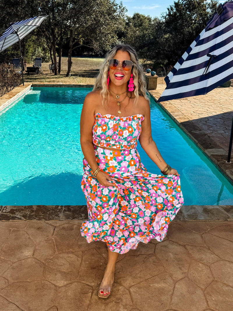 PREORDER: Amalfi Blooms Swim Set - Maple Row Boutique