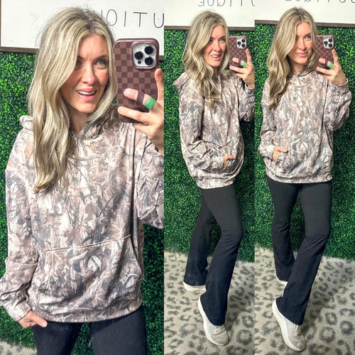 Camo Easy Does It Hoodie - Maple Row Boutique