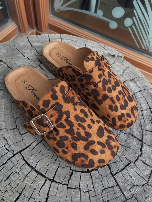 Leopard Clogs - Maple Row Boutique