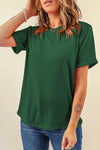 Round Neck Short Sleeve T-Shirt - Maple Row Boutique 