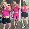 Sweet Thang Cropped Tank in Pink - Maple Row Boutique 