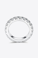 Adored 2.3 Carat Moissanite 925 Sterling Silver Eternity Ring - Maple Row Boutique 