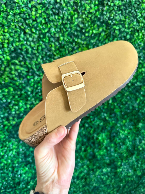 Tan Clogs - Maple Row Boutique