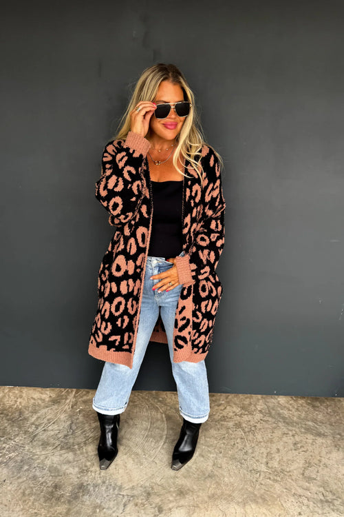 PREORDER: Cheetah Cloud Cardigan - Maple Row Boutique