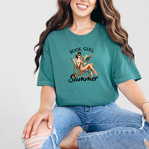 Book Girl Summer Graphic Tee - Maple Row Boutique